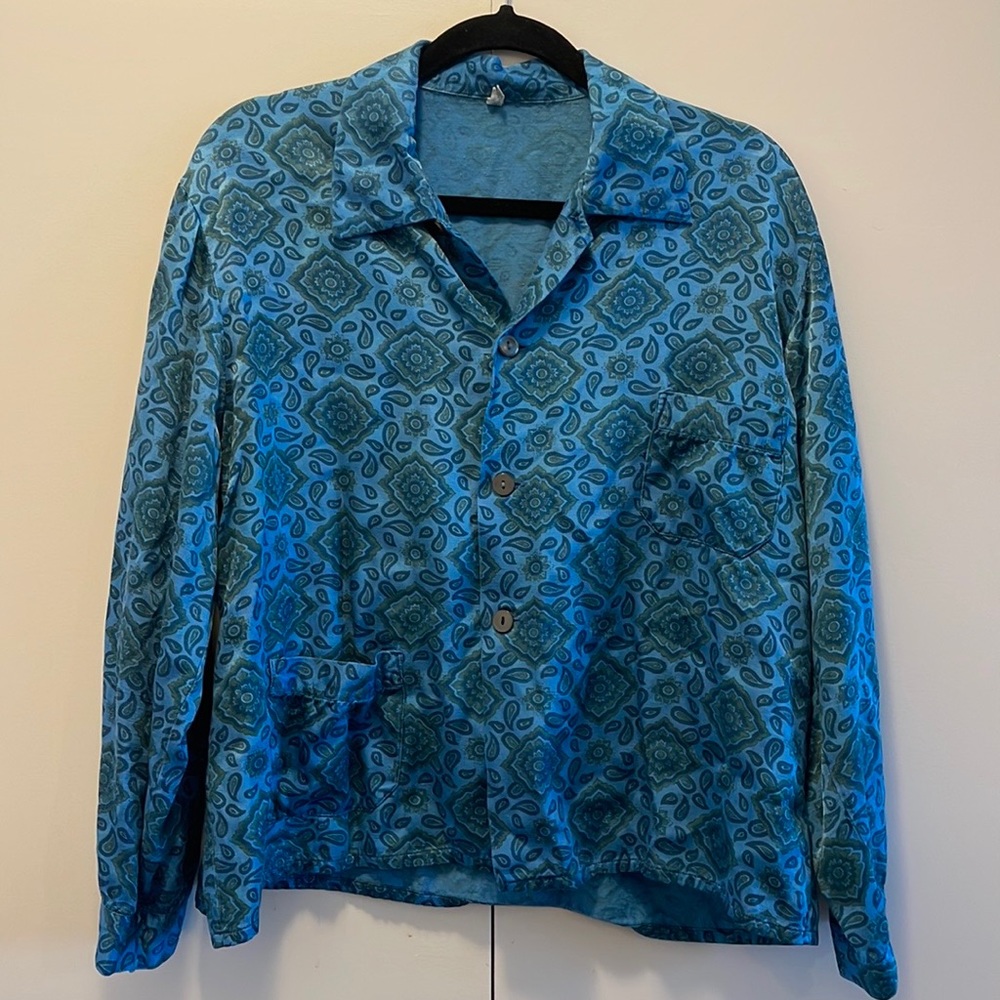 Blue button up shirt